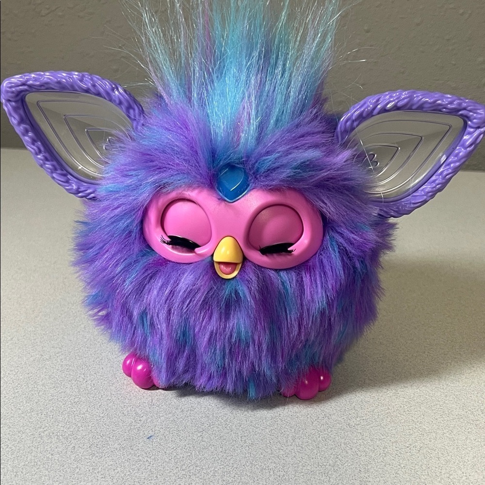 Vibrant Purple and Blue Plush Pet Toy